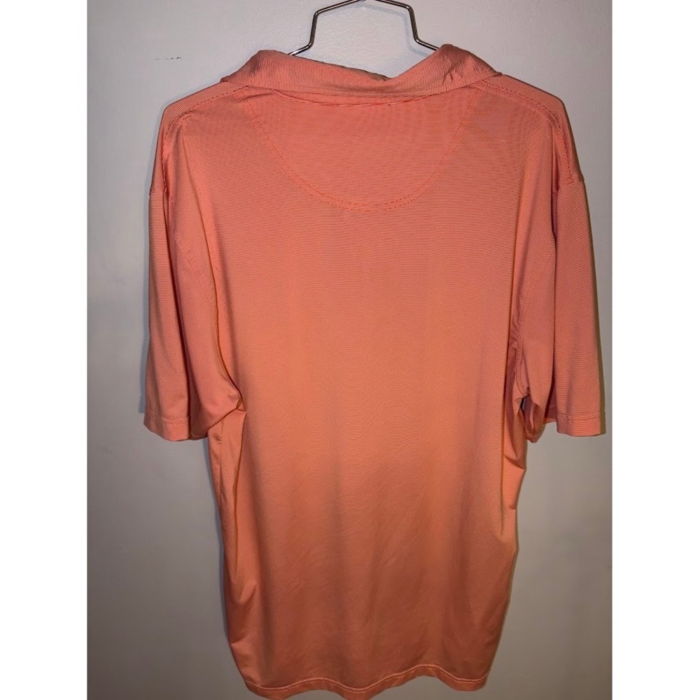 Robert Trent Jones Golf Trail Auburn Tigers Polo Shirt Mens Medium Orange Stripe - Picture 4 of 5